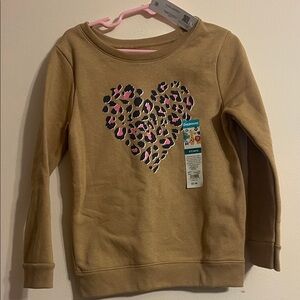 Garanimals Brown Sweatshirt with Leopard Heart